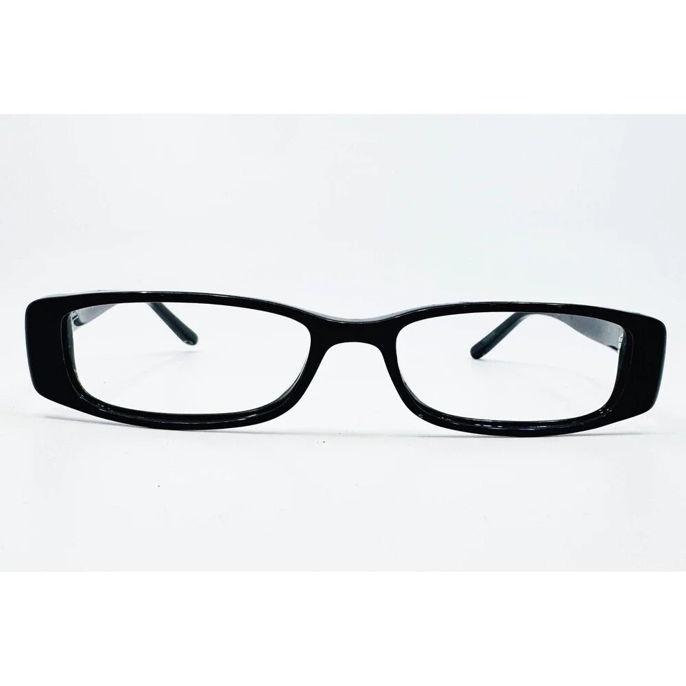 Coach Eyeglasses Women Black Edythe 840 Signature Logo Rectangle 135